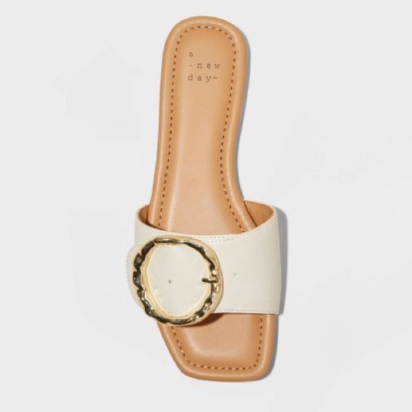 Women's Bennie Buckle Slide Sandals with Memory Foam Insole - A New Day - Picture 2 of 7